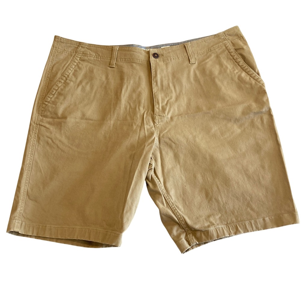 Lucky Brand Mens 40 Saturday Stretch Khaki Chino Shorts Tan 40 7MD2187